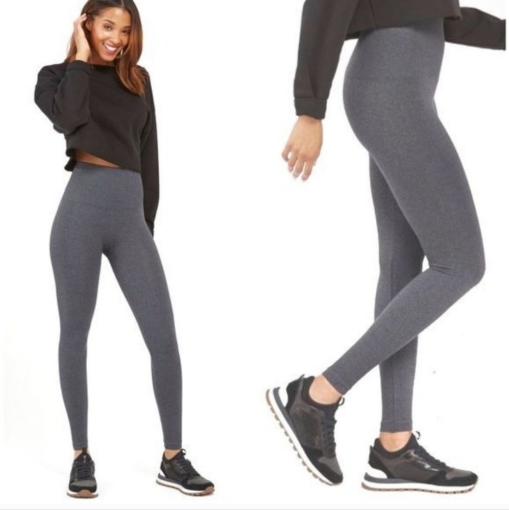 Spanx Look at Me Now Seamless Legging Charcoal Size Medium